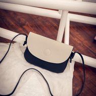 Women Bags Creazy Clamshell Fashion Embossed Purse Shoulder Diagonal Package (Black) N11