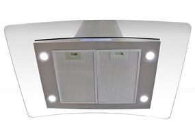 FIREBIRD 30" Stainless Steel Tempered Glass LED Display Touch Control Panel Island Mount Kitchen Vent Cooking... N2