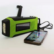 OUTERDO Dynamo Emergency Survival Solar Hand Crank Self Powered AM/FM/NOAA Weather Radio, LED Flashlight,Phone... N19