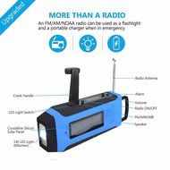 OUTERDO Dynamo Emergency Survival Solar Hand Crank Self Powered AM/FM/NOAA Weather Radio, LED Flashlight,Phone... N23