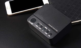MX - 017 Bluetooth Portable Desktop Alarm Clock V2.1 Stereo Speaker Support FM Radio Handsfree AUX In TF ...... N5