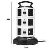 Jbonest Smart 10 Outlet Surge Protector Power Strip with 4 Port USB Charging Ports Desktop USB Charging Station... N3