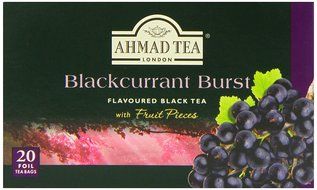 Ahmad Tea Blackcurrant Burst Black Tea, 20-Count Boxes (Pack of 6) N3