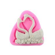 HT BAKEWARE | Flower Love Swan Silicone Mold