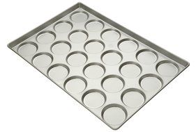 Focus Foodservice Commercial Bakeware 24 Count 3-3/4-Inch Hamburger Bun/Muffin Top Pan