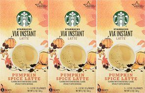 Starbucks VIA&reg; Ready Brew Pumpkin Spice Latte 15 Servings (3 Pack/Boxes) 5 Packets Each Box N4