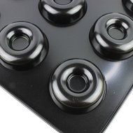 BETOP HOUSE Durable 9-Cup Gold Nonstick Hollow Cupcake Muffin Pan Mold