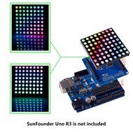 SunFounder Full Color RGB LED Matrix Driver Shield + RGB Matrix Screen for Arduino N2