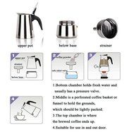6-Cup Stovetop Espresso Maker Italian Moka Coffee Pot - Best Polished Stainless Steel Coffee Percolator with Permanent... N3