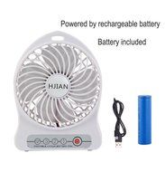 HJIAN 4-inch Table Fan 3 Speeds USB Mini Fan Portable fan Rechargeable Desktop Fan Battery Fans Cooler Cooling... N5