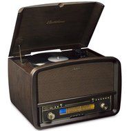 Electrohome Signature Vinyl Record Player Classic Turntable Natural Wood Hi-Fi Stereo System with AM/FM, CD, USB... N5