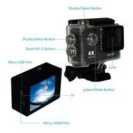 Zuber Ultra 4K Wifi Waterproof Action Camera 2.0 inch DV Camcorder Sport Camera for IOS and Android N5