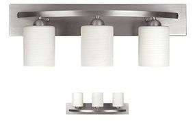 3 Bulb Vanity Light Fixture Bath Interior Lighting, Brushed Nickel by WholesalePlumbing