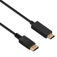 DP to HDMI, Rankie 3FT Gold Plated DisplayPort to HDMI HDTV Cable 3ft (Black) - R1102A N6