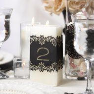 Hortense B. Hewitt 30869 Laser Cut Table Number Wraps, Numbers 1 to 10, Black