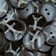 MuLuo 50pcs/Pack Laser Engraving Wood Buttons Fashion Buttons Tower Ladies Suits Handmade DIY Accessories tower N4