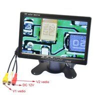Aihome 7&quot; TFT LCD Color 2 Video AV Input Car RearView Headrest Monitor DVD VCR Monitor With...