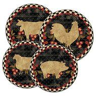 New RANGE KLEEN 5089 Farm to Table Design Round Burner Kovers, Set of 4