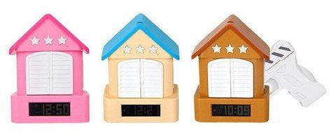 Fashion Creative Gift Silent House Cuckoo Gun-shot Desk Funny Talking Alarm Clocks