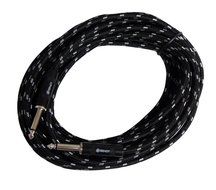 Sendt 25 foot 1/4 inch (6.3mm) Male to Male Mono Nylon Braided Guitar / Bass / Instrument Cable N11