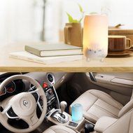 Security Essential Oil Diffuser, 90ml Portable Aroma Humidifier with Car Charger 3 Spray Mode &amp; 7 Color LED Auto... N2