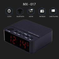 MX - 017 Bluetooth Portable Desktop Alarm Clock V2.1 Stereo Speaker Support FM Radio Handsfree AUX In TF ...... N6