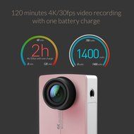 YI 4K Action Camera with Selfie Stick &amp; Bluetooth Remote (US Edition) Night Black N33