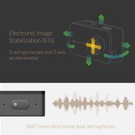 YI 4K Action Camera with Selfie Stick &amp; Bluetooth Remote (US Edition) Night Black N34
