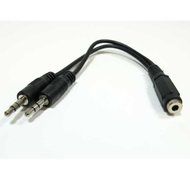 SF Cable 3.5mm Female to 2 3.5mm Male Stereo Splitter Cable (6-Inch) N2
