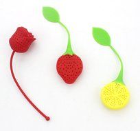 ZICOME Fruit Tea Strainer Cute Silicone Tea Strainers - Strawberry Lemon and Rose Tea Infusers for Loose Leaf...