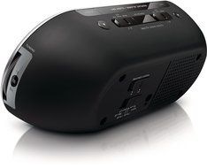 Philips AJ1000B/37 Mirror-finish Clock Radio, Black (Discontinued by Manufacturer) N2