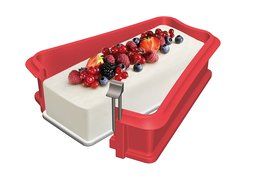 Lekue 10.2-Inch Loaf Springform Pan with Ceramic Plate, Clear N6