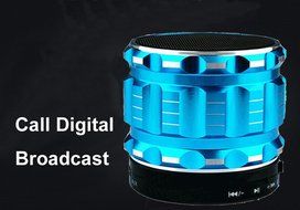 Generic Metal Steel Wireless Bluetooth Speaker Support FM Radio Color ( Blue ) N4