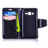 Galaxy Core Prime Case,ikasus Glitter Diamond Embossing Flowers Lily Butterfly PU Leather Flip Wallet Pouch Stand... N11