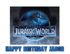 Jurassic World Dinosaur Jurassic Park Edible Image Photo Sugar Frosting Icing Cake Topper Sheet Personalized Custom...