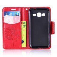 Galaxy Core Prime Case,ikasus Glitter Diamond Embossing Flowers Lily Butterfly PU Leather Flip Wallet Pouch Stand... N13