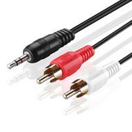 TNP 3.5mm to RCA Audio Cable (1 Feet) Bi-Directional Male to Male Gold Plated Connector AUX Auxiliary Headphone... N3