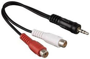 RiteAV - 3.5mm Male to RCA Stereo Female Adapter Cable (Y-Cable) - 6 inch N2