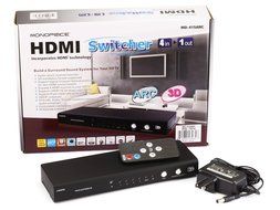 Monoprice 4x1 HDMI Switch w/ TOSlink &amp; Digital Coaxial Audio Output (Audio Return Channel/3D/CEC Support) N4