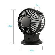 Extsud&reg; Rechargeable USB Desk Fan Powerful Airflow Personal Mini Fan, Small Table Fan with Pedestal, 2 Level Speed... N5