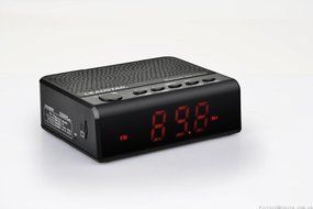 Rechargeable Digital Alarm Clock Radio with Speaker LED Display FM Mp3 TF Player