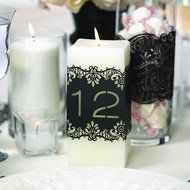 Hortense B. Hewitt 30869 Laser Cut Table Number Wraps, Numbers 1 to 10, Black N4