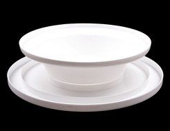 White Cake Turntable, Revolving Cake Decorating Stand, Cake Swivel Plate, Decoration Stand Platform Turntable...