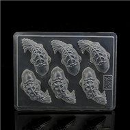 Shopline Plastic 3D Koi Fish Cake Chocolate Mould Jelly Handmade Sugarcraft Mold (Small koi fish)