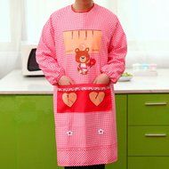 Spritech(TM) Lovely Long Sleeves Antifouling Cartoon Chef Apron for Home Restaurant and Hotel N8