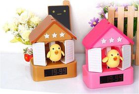 Fashion Creative Gift Silent House Cuckoo Gun-shot Desk Funny Talking Alarm Clocks N3
