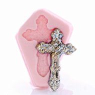 Small Decorative Cross Silicone Mold Food Safe Fondant, Candy, Chocolate, Craft, Resin, Clay Flexible Mold