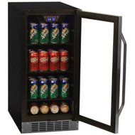 80 Can Built In Beverage Cooler - Black/Stainless Steel