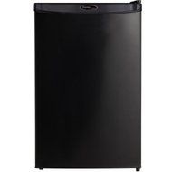 Danby Designer 4.4 cu ft Compact Refrigerator 120 volts, Black, Semi-automatic defrost Full width freezer section