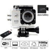 Besteye 2.0&quot; Full HD 12MP Sports Action Camera WIFI 1080P with 170&deg;A+ Wide Angle 30M Waterproof IR Remote White... N17